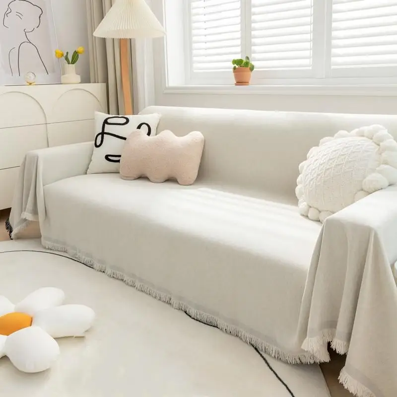 1pcs Chenille Sofa Cover All Season Universal Anti Cat Scratch Seat Towel One Piece Full Coverage Blanket Cushion Home Decor