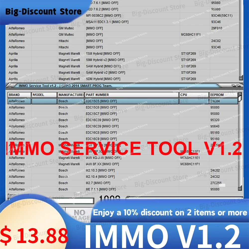 

Новейший распродажа IMMO SERVICE TOOL V1.2 EDC 17-контактный код и Immo off работает без регистрации с установкой видео