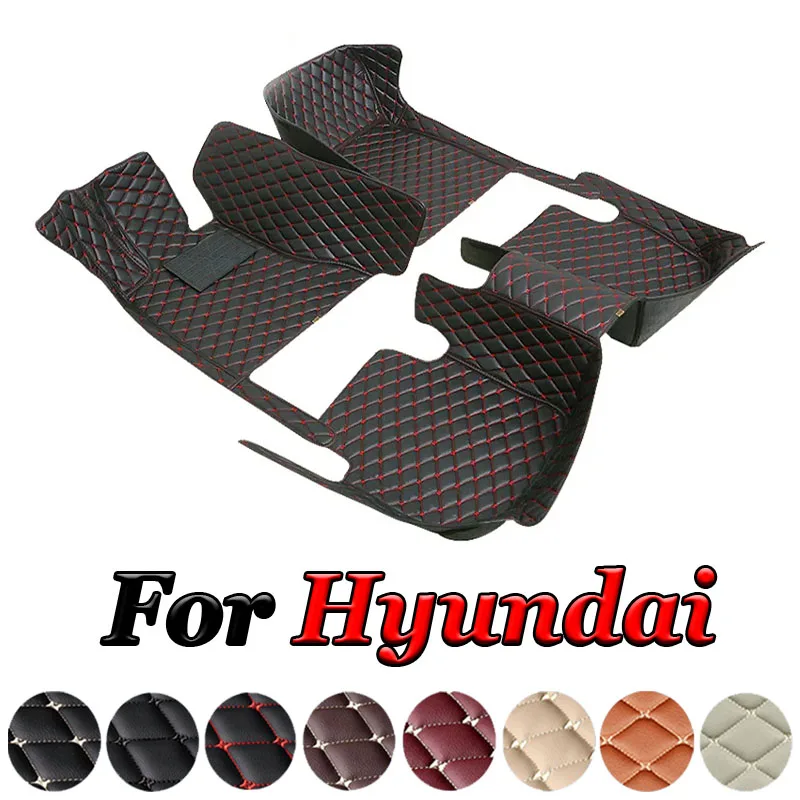 

Custom Car Floor Mat for Hyundai Santa Fe 5 Seat 2013-2023 2010-2012 Azera 2011-2017 Interior Accessories Artificial Leather