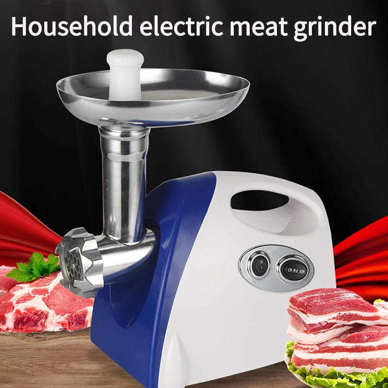 Home Electric Meat Grinder Stainless Steel+ABS Meat Mincer Enema Machine Sausage Stuffer Machine Household Chopper Processor