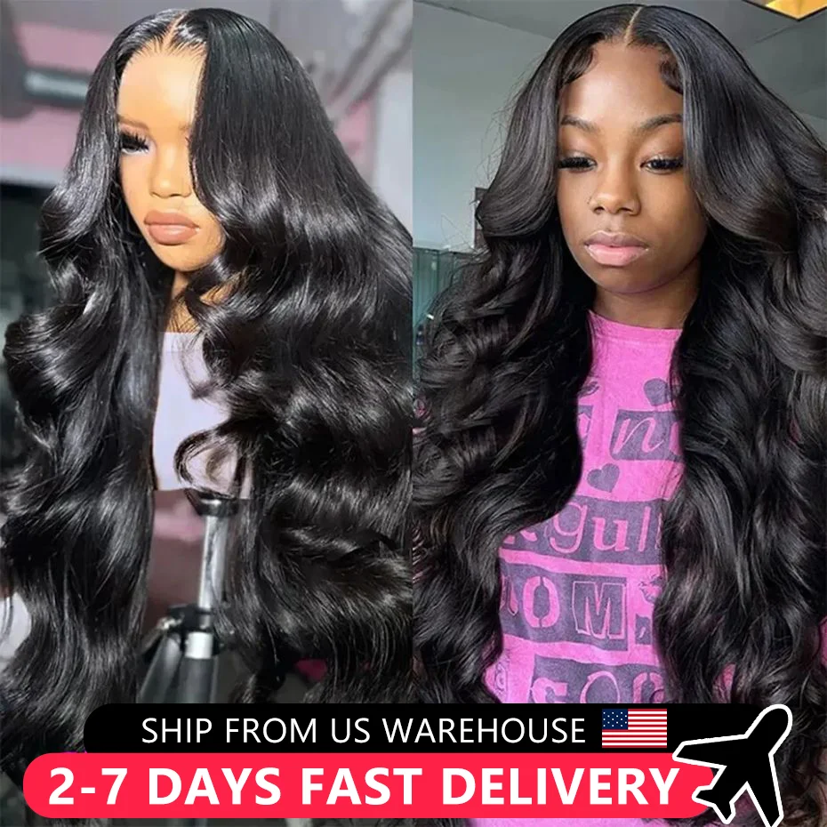 Glueless Body Wave 4x6 5x5  Lace Closure Wig HD Pre Cut 30 32Inch 180% 13x4 Transparent Lace Front Wigs Pre Plucked Human Hair