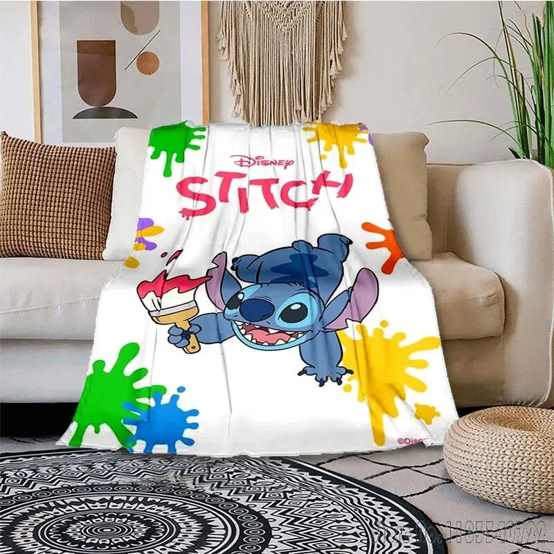   Manta de dibujos animados Stitch, cómoda, suave, portátil, para viaje, Picnic, regalo para familia o amigos