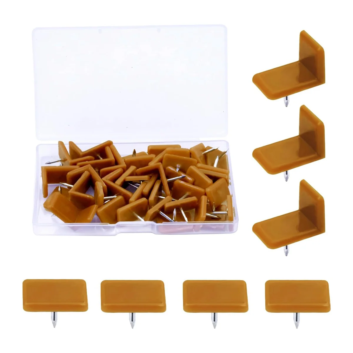 40 Pieces Tack-in Drawer Glides and Slides Furniture Glide Plastic Drawer Tack Glide with Nail for Repairing Dresser