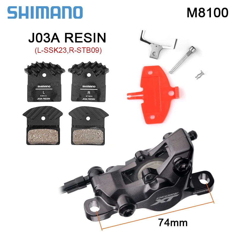 Shimano Deore XT M8100 Hydraulic Discs Brake MTB 900mm 1600mm Bicycle Hydraulic Brakes Mountain Bike Metal Resin Ice Pad