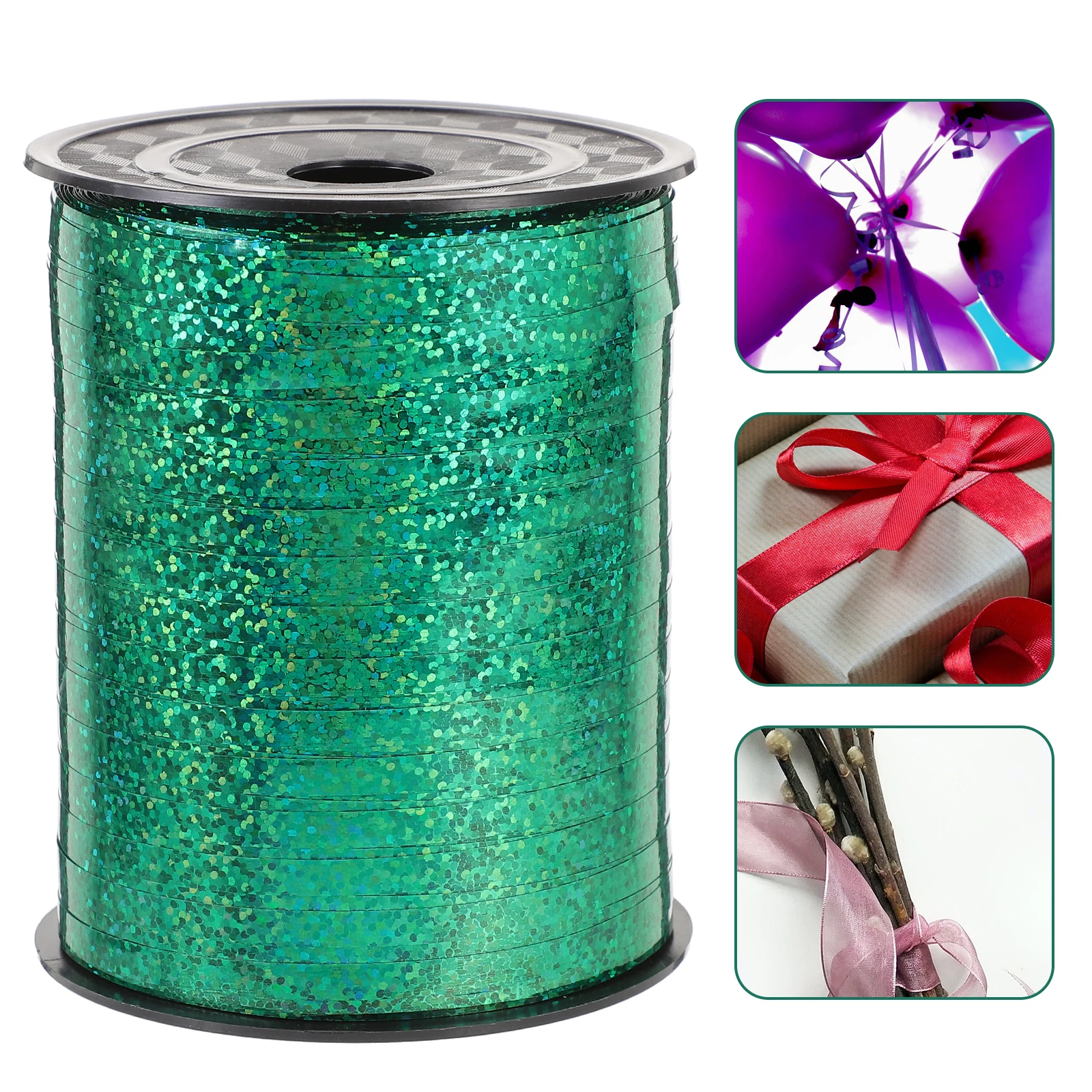 

1 Roll Colorful Laser Balloon Ribbons Gift Wrapping Ribbon Diy Crafts Lightweight Portable Curling Ribbon Decorative Packaging