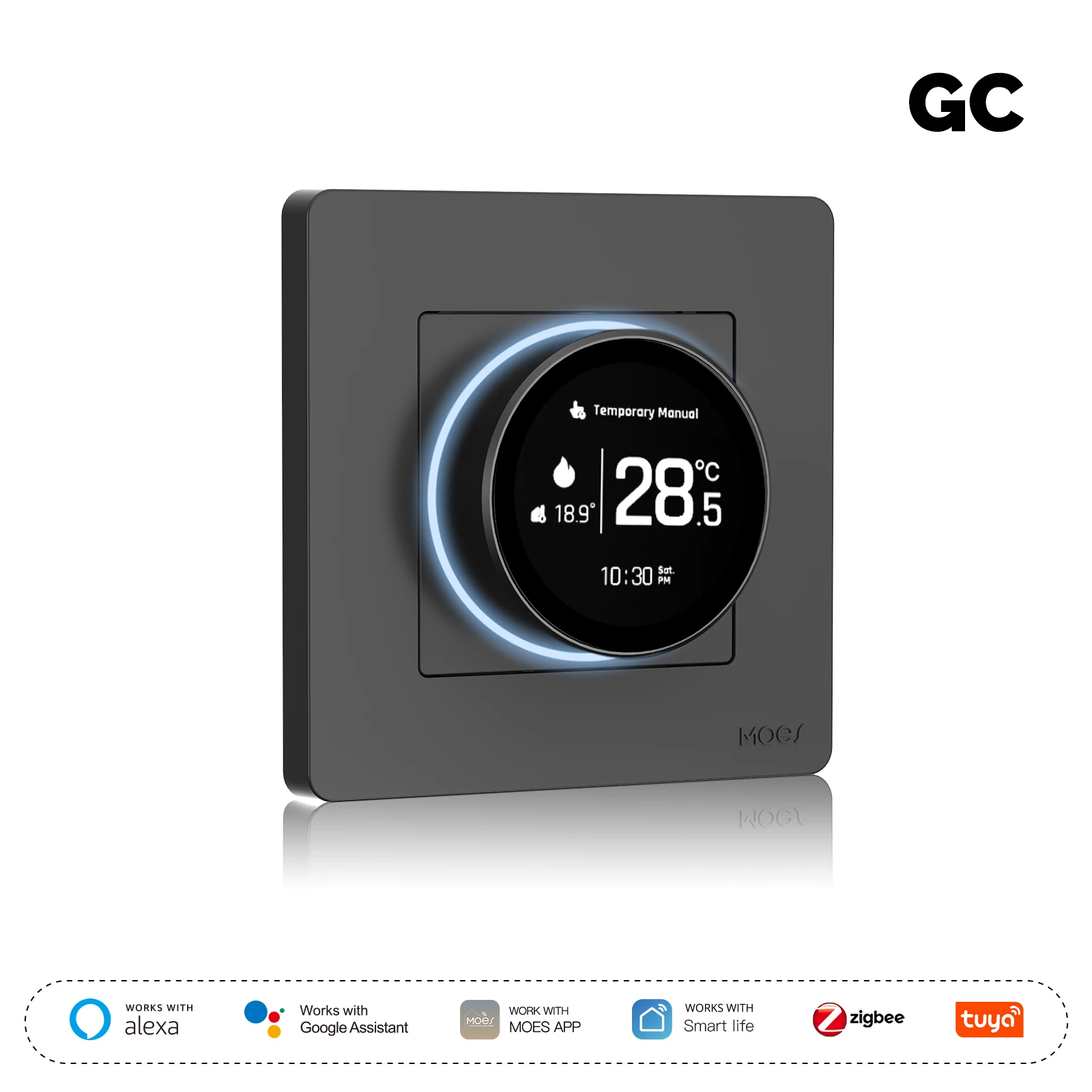 MOES Tuya ZigBee slimme knopthermostaat Star Ring-serie temperatuurregelaar waterkoker elektrische verwarming met Alexa Google