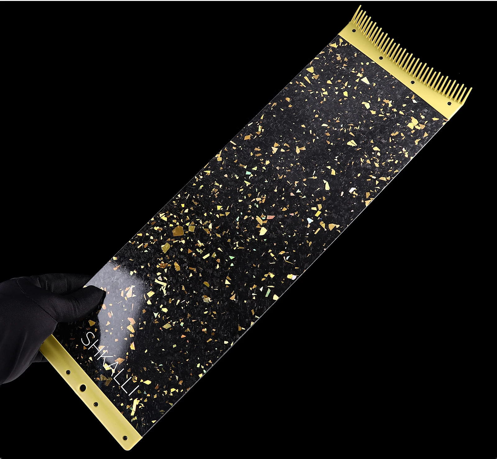 SHKALLI Carbon Fiber Highlighting Board with Comb Teeth Hair Dyeing Board Styling Accessory for Hairdressers Coloring Tool