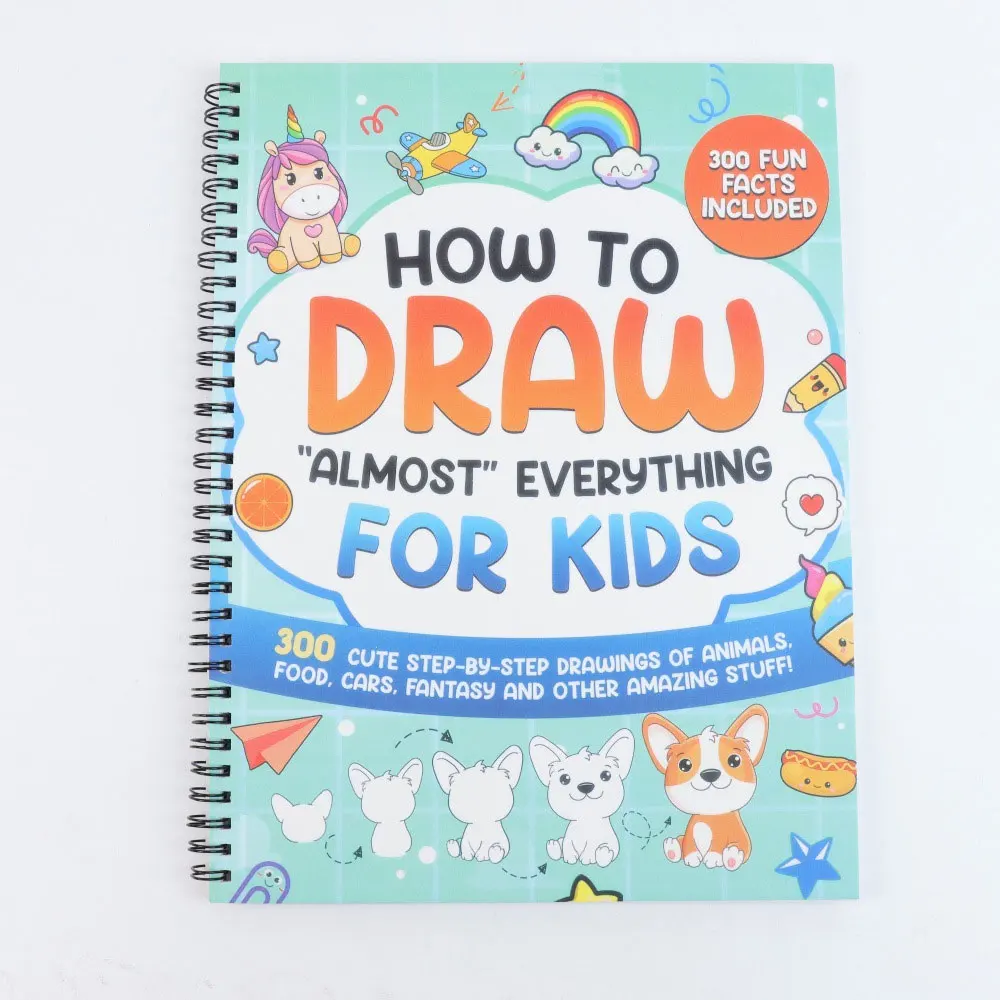 

Как нарисовать почти все для детей. Книжка-раскраска: легкие шаги, животные, еда, автомобили, фантазия, удобная для практики.