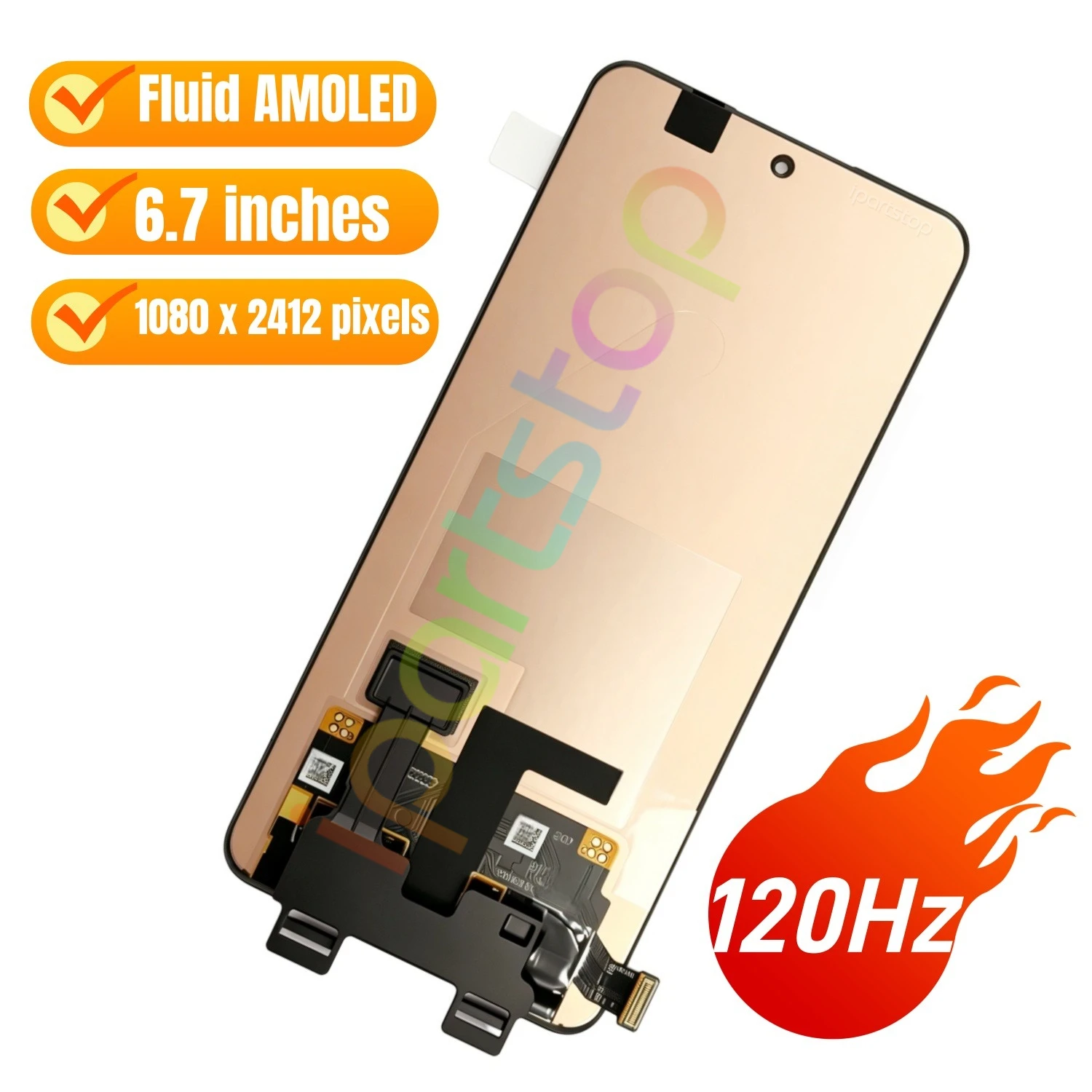 iParts Replacement New Display for OnePlus Nord CE3 5G CPH2569 120Hz Fluid AMOLED Touch Screen Digitizer Assembly OEM Grade A