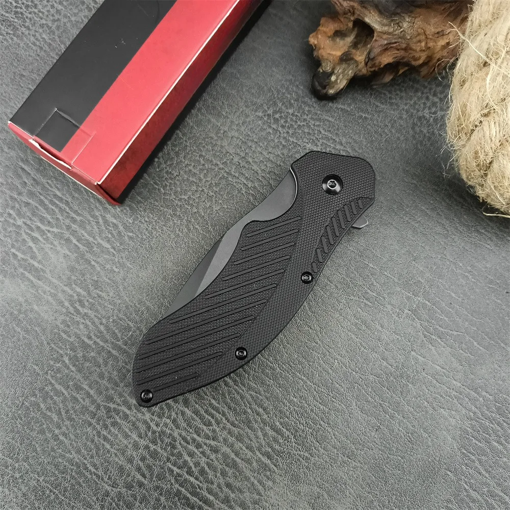 Ks 1605 faca dobrável de sobrevivência de caça, lâmina 8cr13mov, cabo de fibra de nylon, acampamento ao ar livre, facas de bolso de pesca, ferramenta tática edc