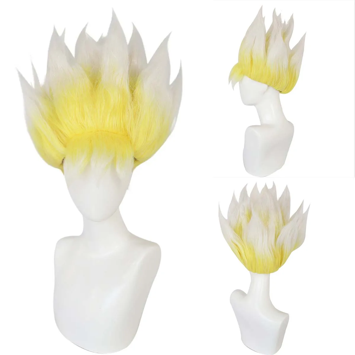 Halloween Boże Narodzenie Cosplay Dorosły Anime Son Goku Gogeta Vegetto Cosplay Niebieska Żółta Czerwona Peruka