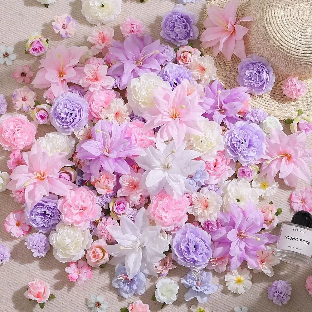 10/20/50 Stück Gemischte Künstliche Blumenköpfe Seidenblumen für Hochzeit Brautdekoration Partyzubehör Heimdekoration Geschenk Ornament – Detail 10