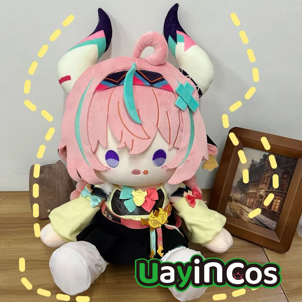 

40cm Genshin Impact Varesa Cartoon Stuffed Plushies Plush Doll Clothes Soft Pillow Anime Ornaments Cute Figure Game Toy Kids Gif