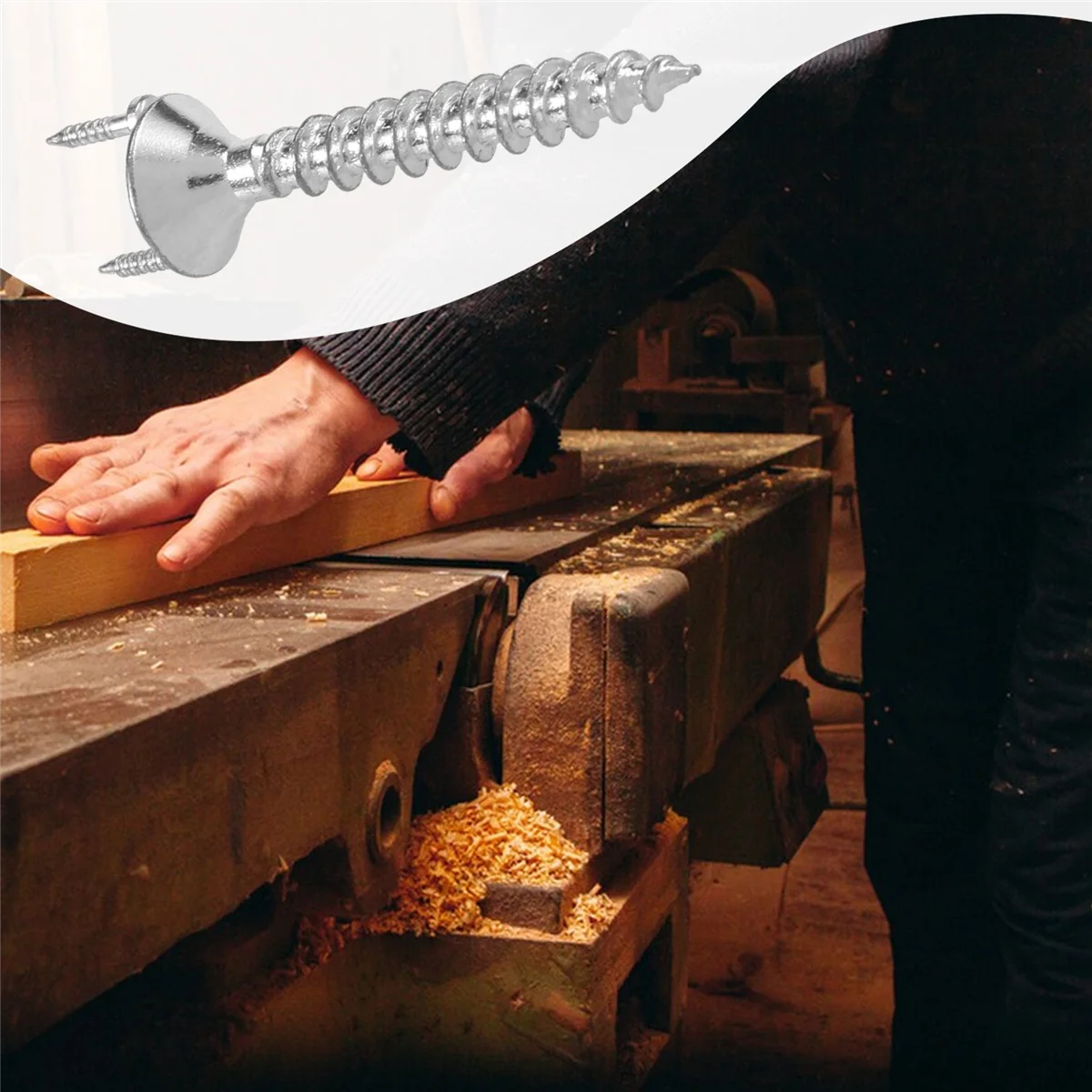 AT77 50PCS Seamless Nails Double-Headed Screw Solid Wood Baseboard Seamless Nails Foot Line Special Nails Security Screws