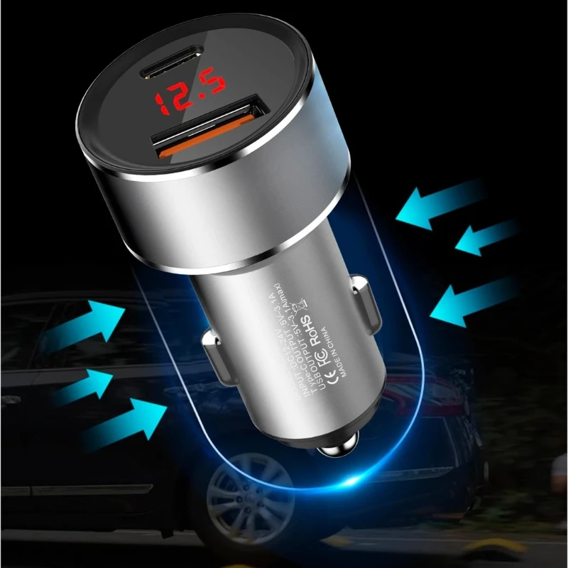 سيارة ولاعة السجائر تحويل المكونات شحن سريع نموذج عالمي #2