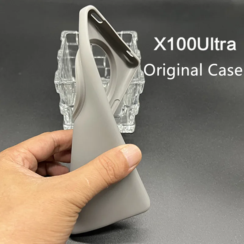 Original Case For Vivo X100 Ultra Soft Back Case Shockproof Matte Luxury Rubber Skin Ultra Slim Cover Funda