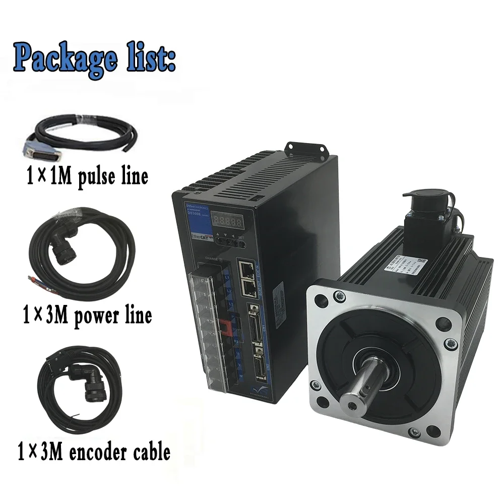 Kit de pulso del controlador del servomotor de CA del codificador absoluto de 220V 17/21/23Bit único Multi 1K-3.8KW 4-15Nm 2500RPM 110/130 brida con RS485