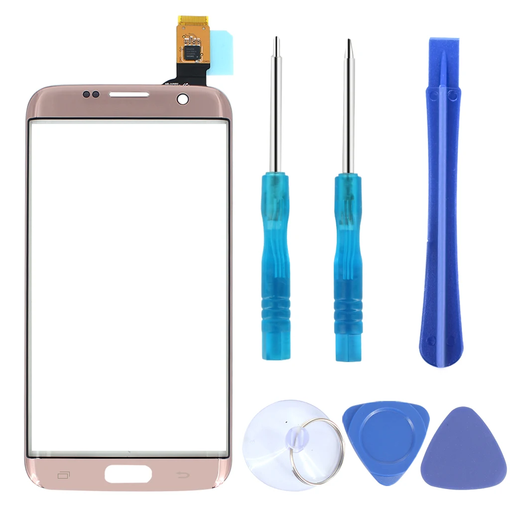 Lovoski-Kit de reemplazo de pantalla táctil frontal para S7 Edge