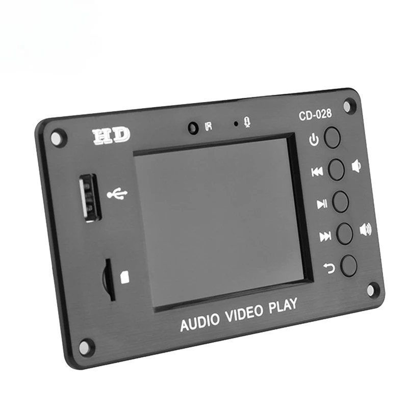 CD-028 MP5 Bluetooth Calling 5.0 Decoding Board HD Car Lossless Full Format 2.8-Inch TFT Screen FM Audio Module
