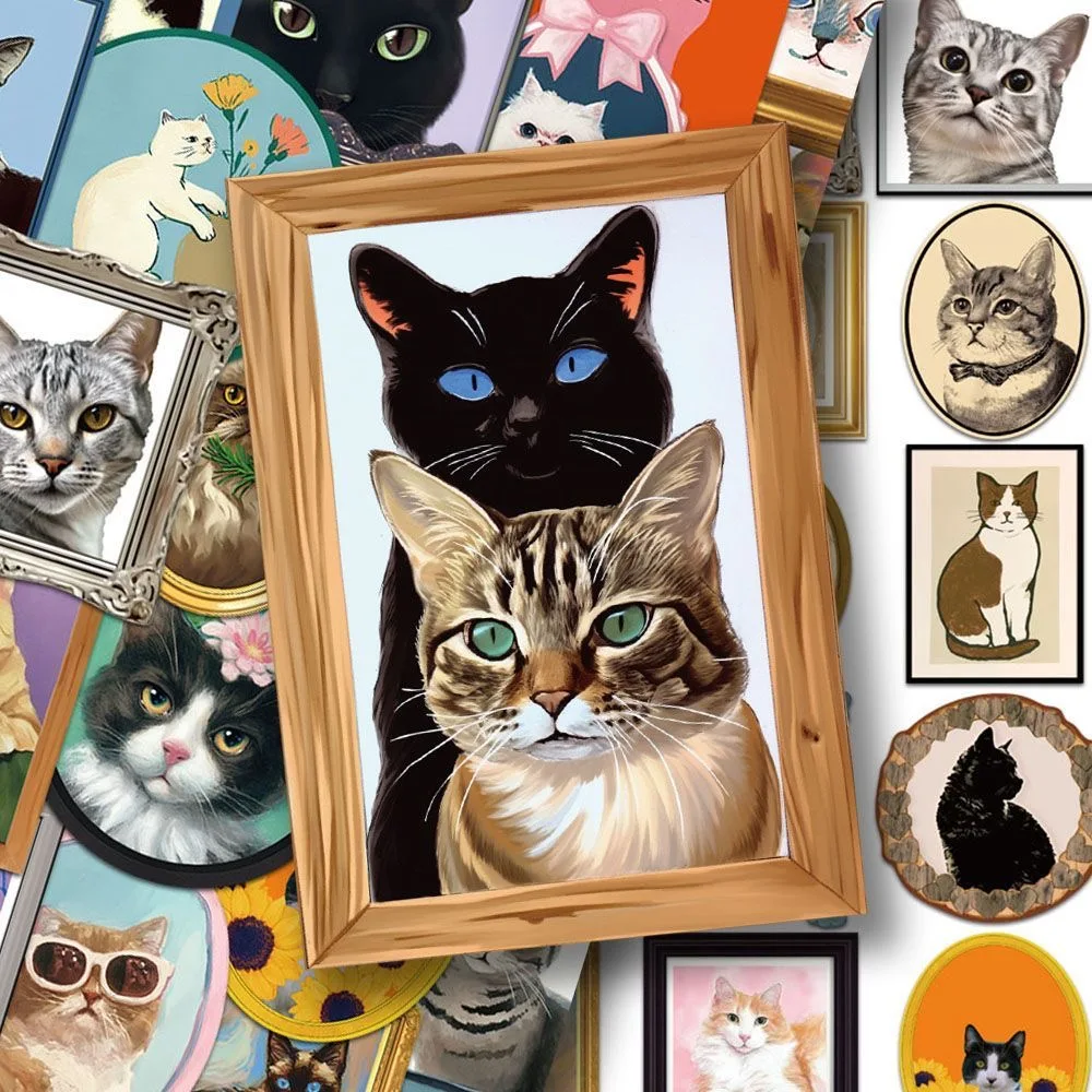 50PCS süße Katze Dekoration Spaß Graffiti Aufkleber DIY Telefon Fall Notebook Scrapbook Telefon Aufkleber