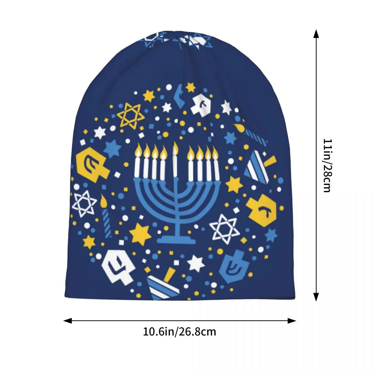 Happy Hanukkah Cap Jewish Festival Holiday Hip Hop Autumn Winter Street Skullies Beanies Hats Summer Warm Head Wrap Bonnet Hats