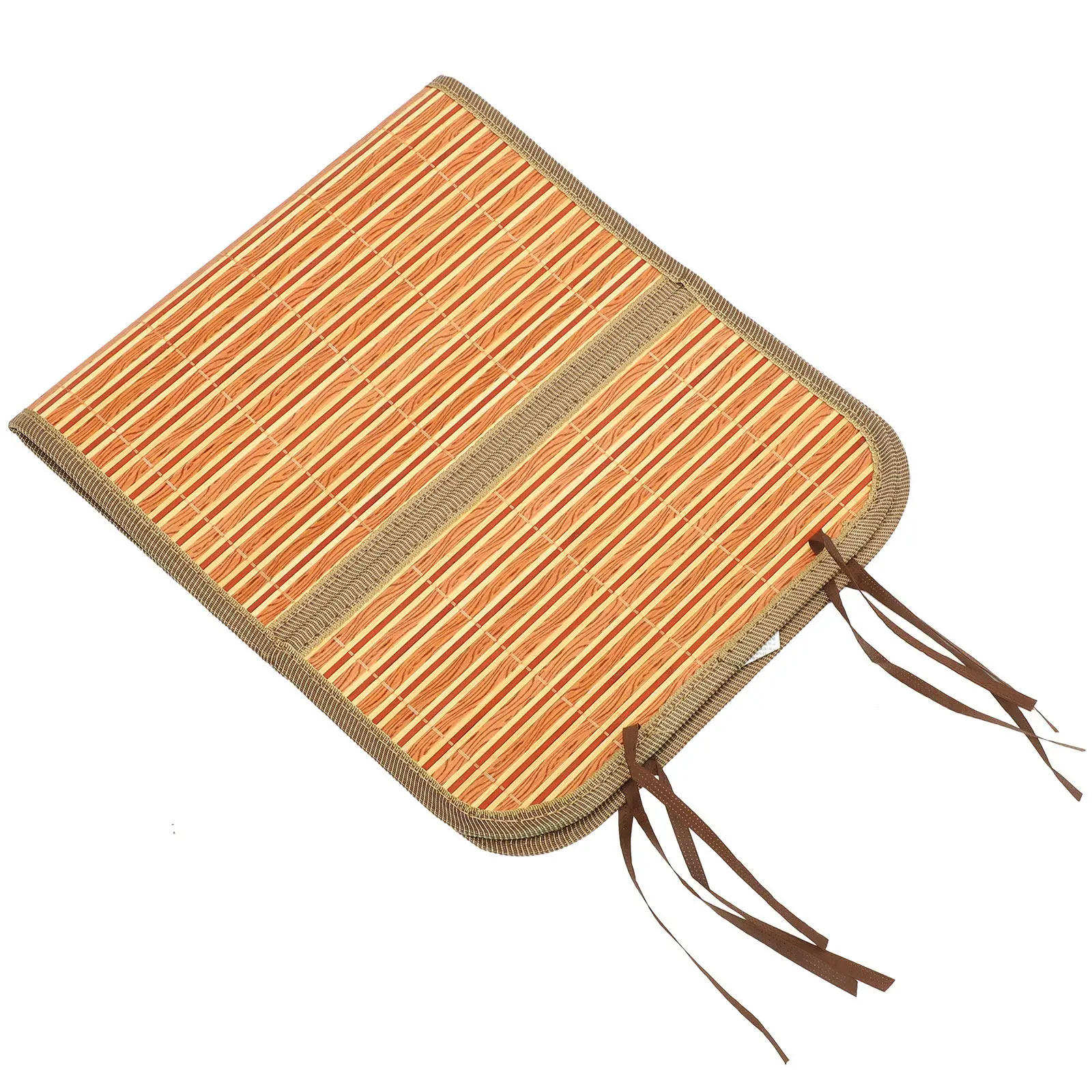 Picture 6: Stroller Cooling Mat Double Sided Bamboo and Rattan Material Breathable Comfortable Easy Clean Summer Cooling Cushion for Dining