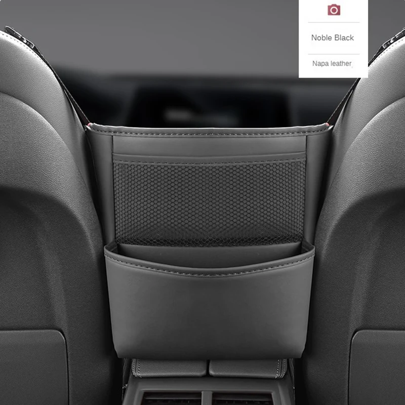 Car Seat Middle Hanger Storage Bag Leather Auto Handbag Holder Between Seats Headrest Hanging Phone Water Cup Organizer Pockets