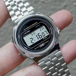 LED Digtal Watch Women Watches Steel Strap Men Wristwatches Waterproof Clock Multifunction Sports Wrist Watch Electronic Clock