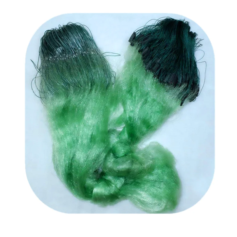 Three Layers Fishing Gill Net Seine Net Trammel Net with Foam Float Bobbers and Lead Sinker
