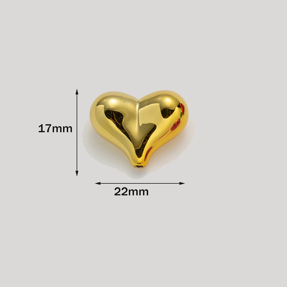 10pcs Colorful Acrylic Heart Loose Spacer Beads For  DIY Bracelets Necklaces Phone Chain Decor Crafts Jewelry Making Accessories view 2