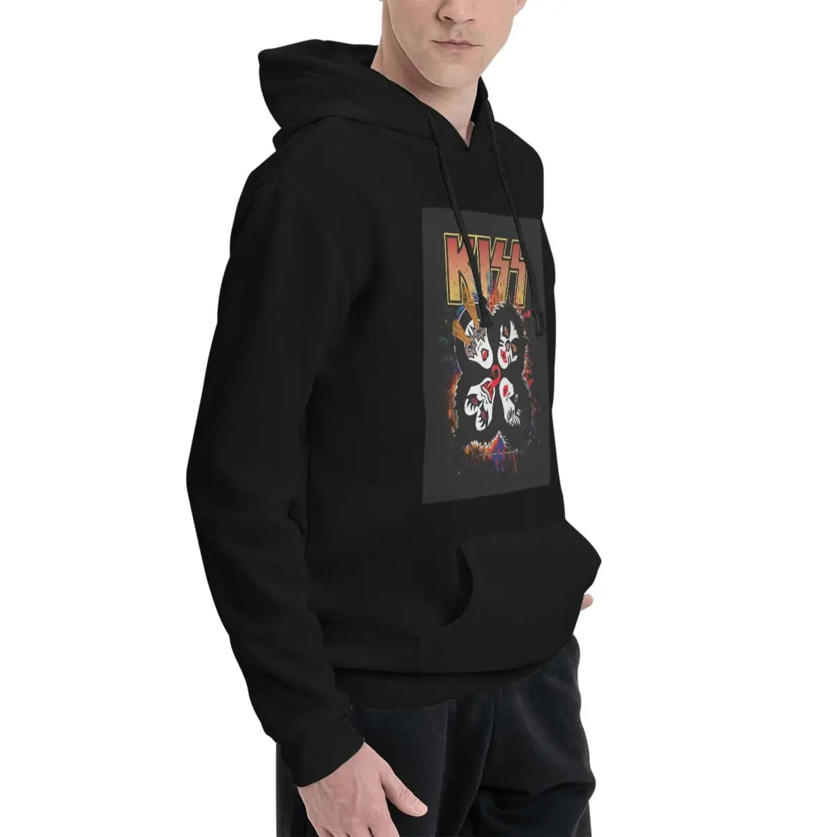 KISS The Band - Rock And Roll Over Splash Logo Hoodies Men Women Casual Pullover Sweatshirt Fashion  Clothing Autumn Winter