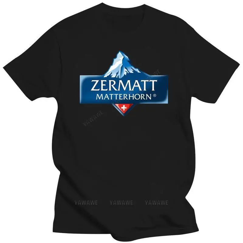 Cotton teeshirt man fashion t shirts New ZERMATT Matterhorn Switzerland Skiing T-Shirt male o-neck short sleeve casual tops