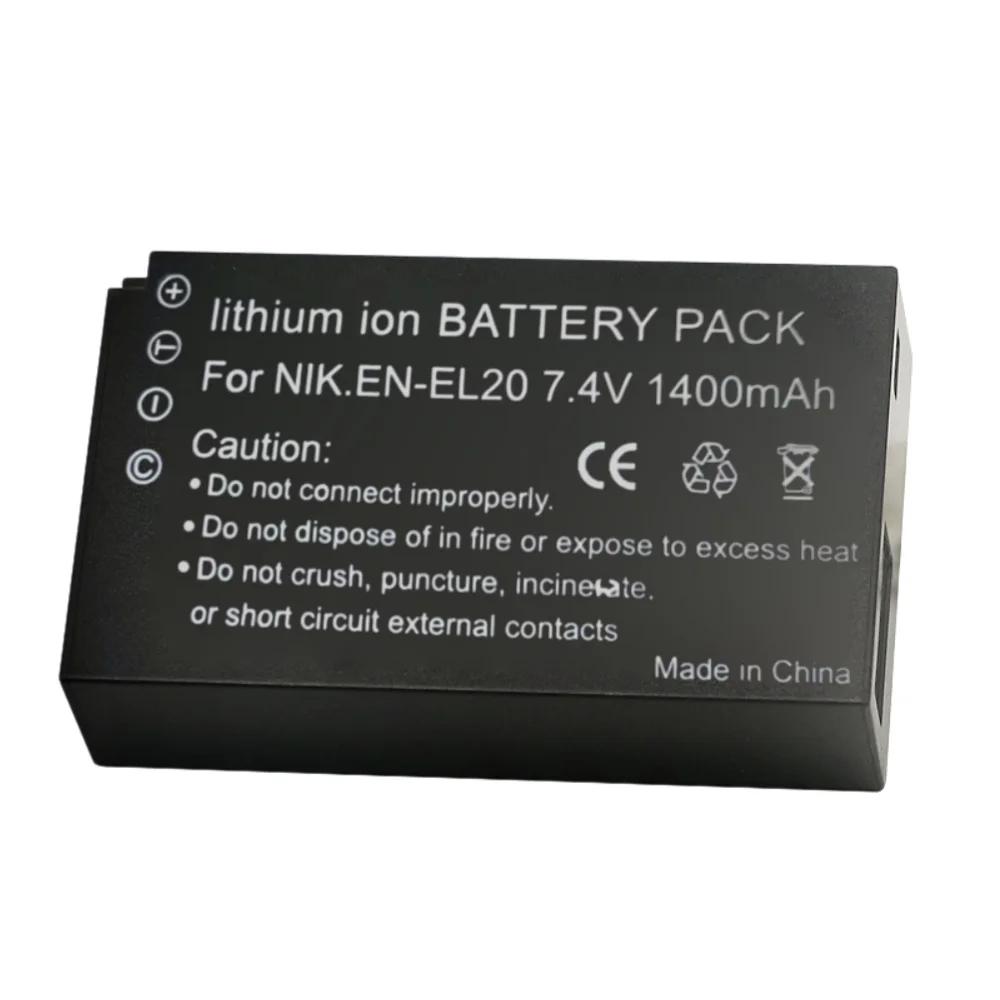 1400MAH EN EL20 EL20A BATTERY EN-EL20 EN-EL20A for Nikon Coolpix P1000 P950 Nikon 1 J1, 1 J2,1 J3 for Nikon 1 AW1 CAMERA BATTERY