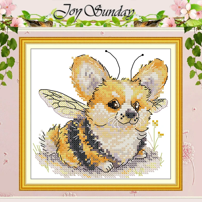 Dog Transformer Costume Patterns Counted Cross Stitch Set DIY 11CT 14CT 16CT Stamped DMC Cross-stitch Kit Embroidery Needlework