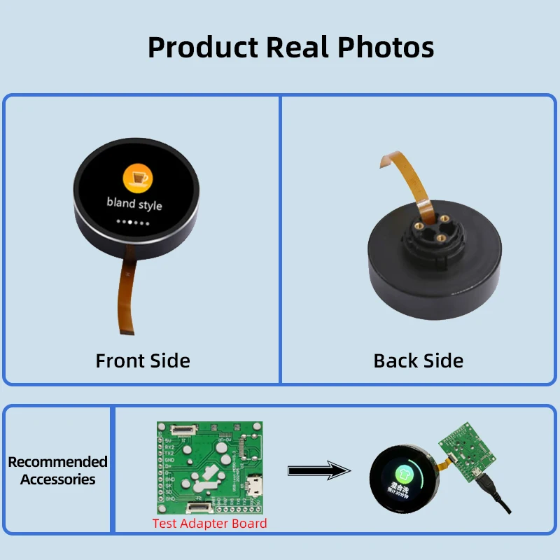 Placa de desarrollo ESP32, pantalla LCD de perilla redonda de 1,28/1,5/2,1 pulgadas, compatible con WiFi y Bluetooth para Arduino LVGL