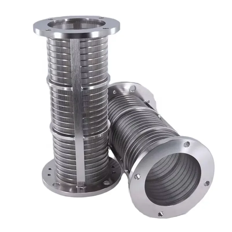 316L Stainless Steel Wedge Wire Mesh Rotary Drum Filter Industrial Dewatering Cylinders with Slot Hole Filtration Filter