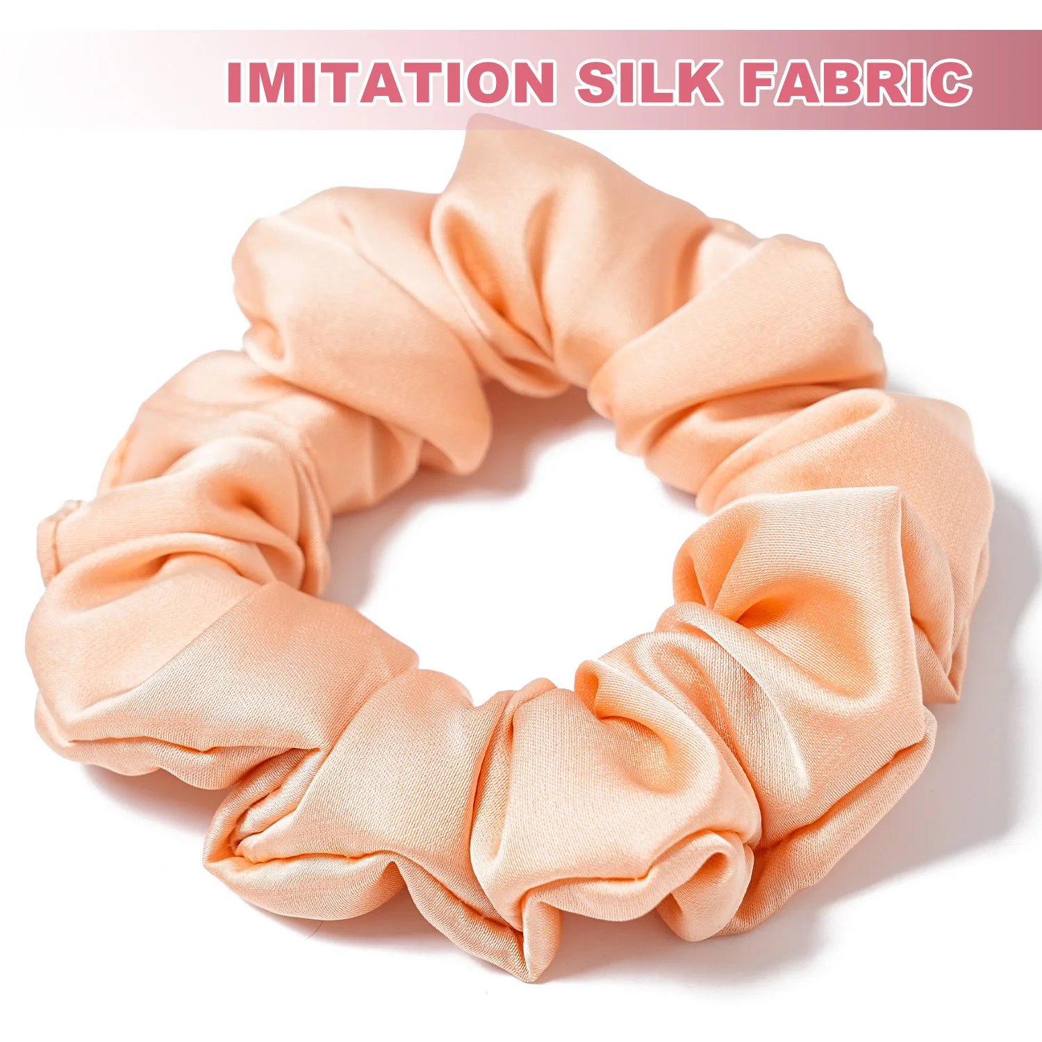 2pcs 100% reine Maul beers eide Haar Haar gummis einfarbige Haar gummis Frauen große Haar bänder Haarschmuck dünne Haar gummis – Detail 3
