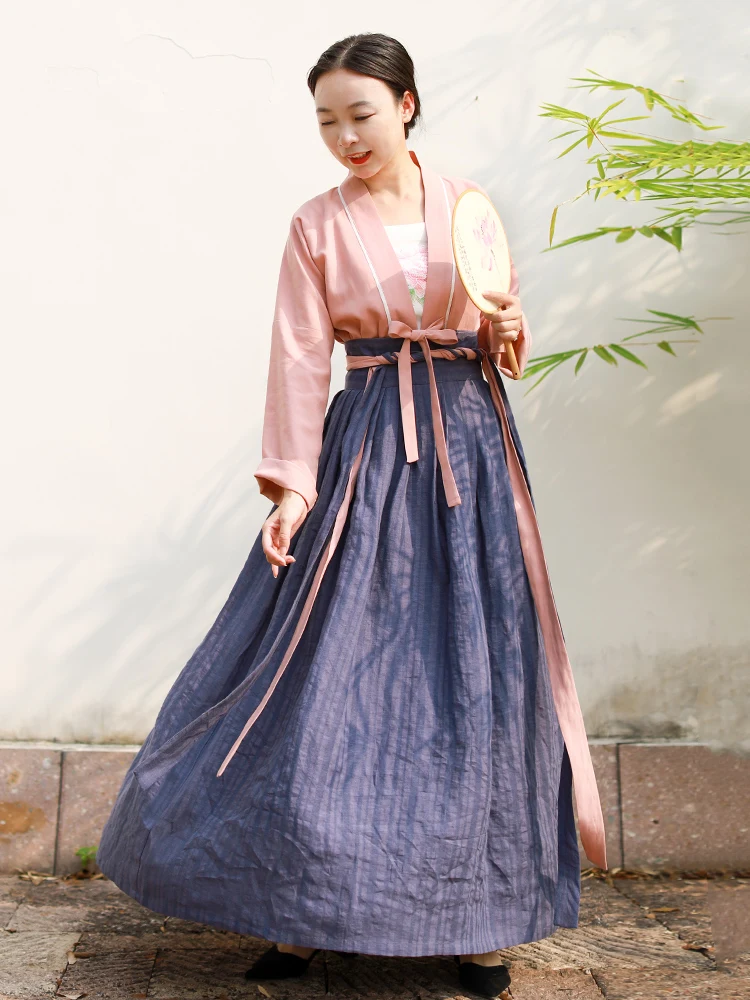 

Original Spring Autumn Sle Women's Hanfu Clothing Set Chest Lengthened Version Traditional National Sle Reformed