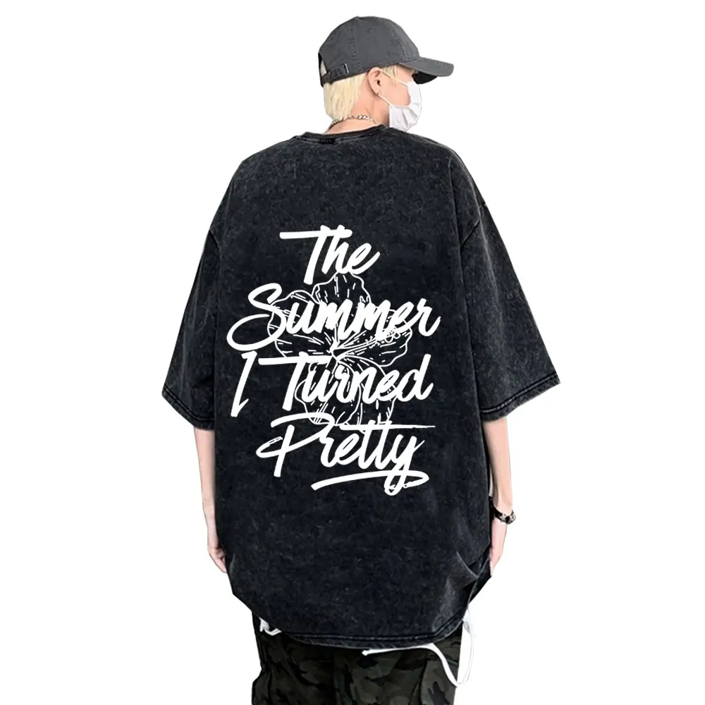 

Washed Vintage TV Play The Summer I Turned Pretty Team Conrad Graphic T-shirt Men Women Casual Cotton Retro Short Sleeve T Shirt