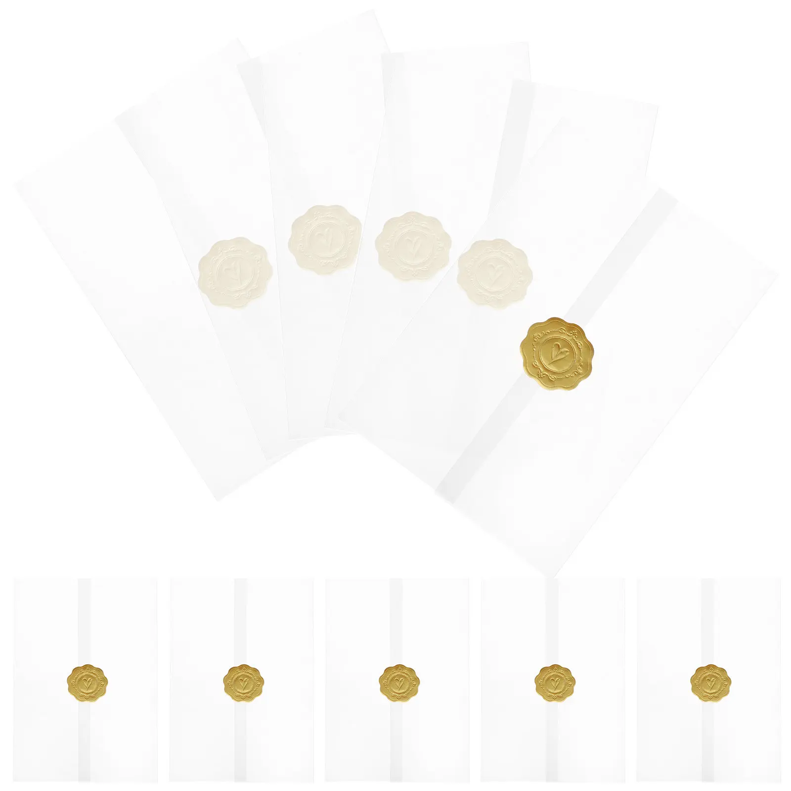 

1Set Clear Invitation Envelopes Translucent Paper Envelopes for Cards Letters Photos Gift Tags Business Announcements Festival