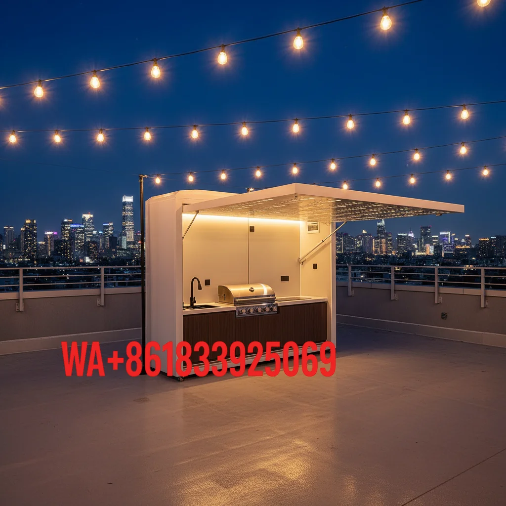 Wholesale Outdoor Kitchen Pods Modern Portable BBQ Grill Station Waterproof Aluminum Alloy Garden Cooking Customized