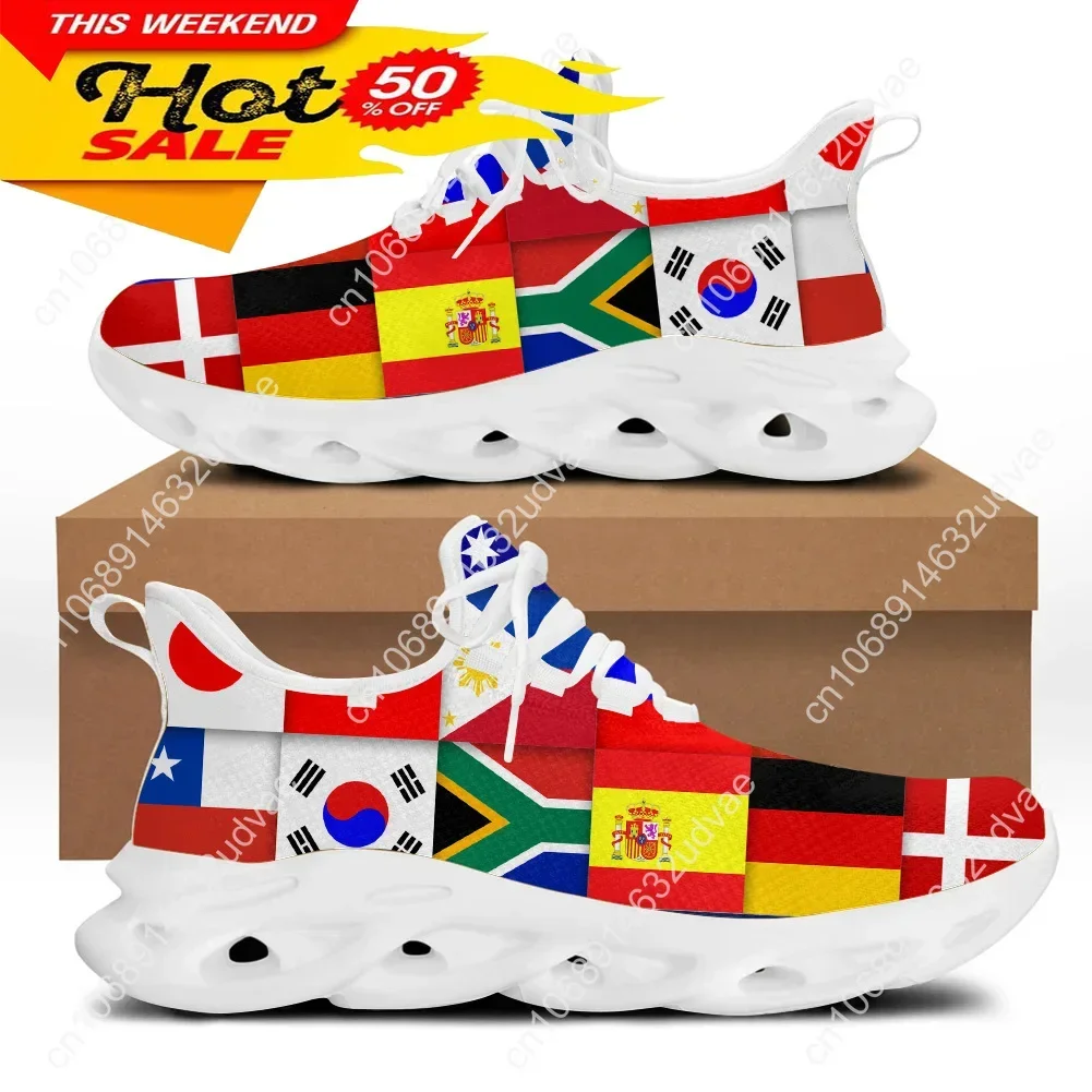 Wereldvlaggen Designer Herenschoenen Lente Casual Outdoor Schoeisel Antislip Walking Sneaker Ademende Flats Zapatillas