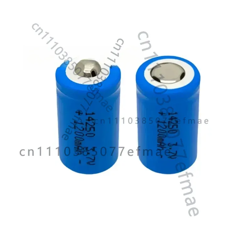 for 4pcs/lot  battery 14250   3.7V 1200mah Rechargeable lithium battery 1/2 AA Li-ion batteries  Red/green cordless penlight