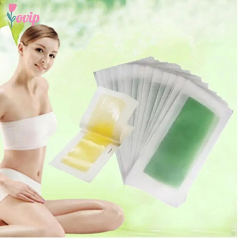 

5PCS Hair Removal Double Side Depilatory Epilator Wax Strip Paper Pad Patch Waxing For Face Legs Body Bikini Underarm