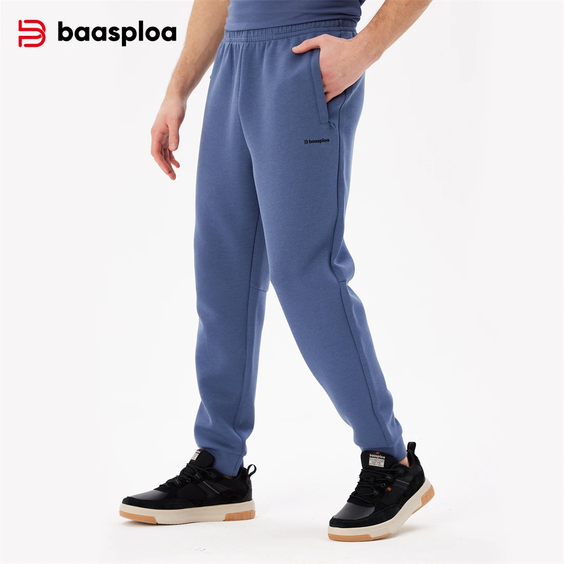 Baasploa Men Solid Sweatpants 2024 New Breathable Running Training Trousers Male Outdoor Casual Comfortable Soft Long Pants