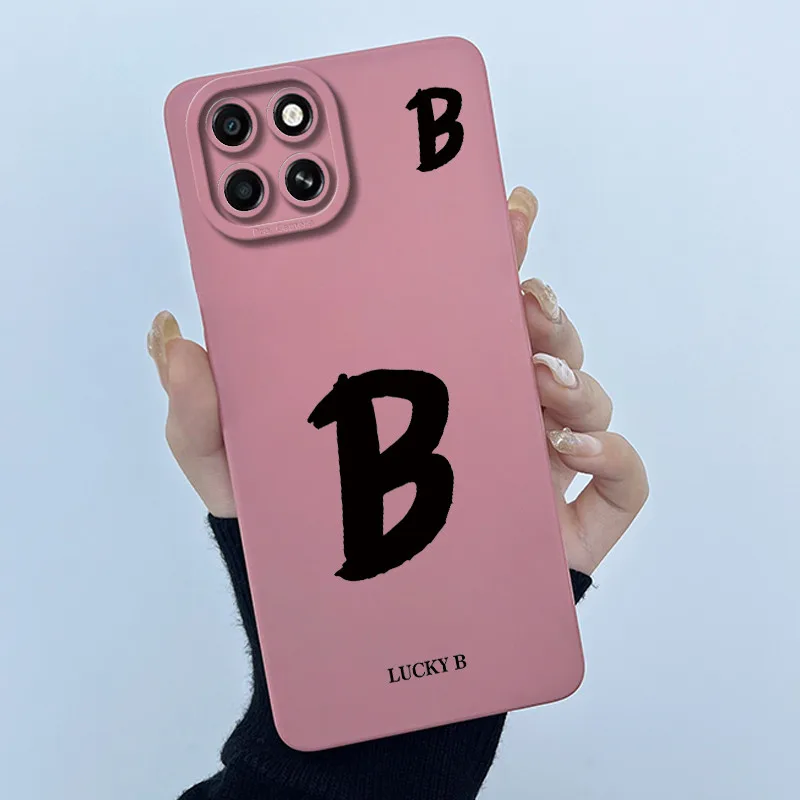 Per Infinix Smart 6 HD Custodia Cover Lucky Lettera Iniziale Silicone Morbido Opaco Paraurti Del Telefono per Infinix X6512 SMART6 HD Involucro