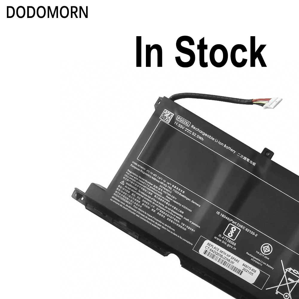 Imagem -05 - Dodomorn Nova Bateria Pg03xl para hp Pavilion Gaming 15-dk Dk0003nq 15-dk0020tx 15-ec 15-ec0000 Omen 5x Fpc52 Hstnn-db9g L484302b