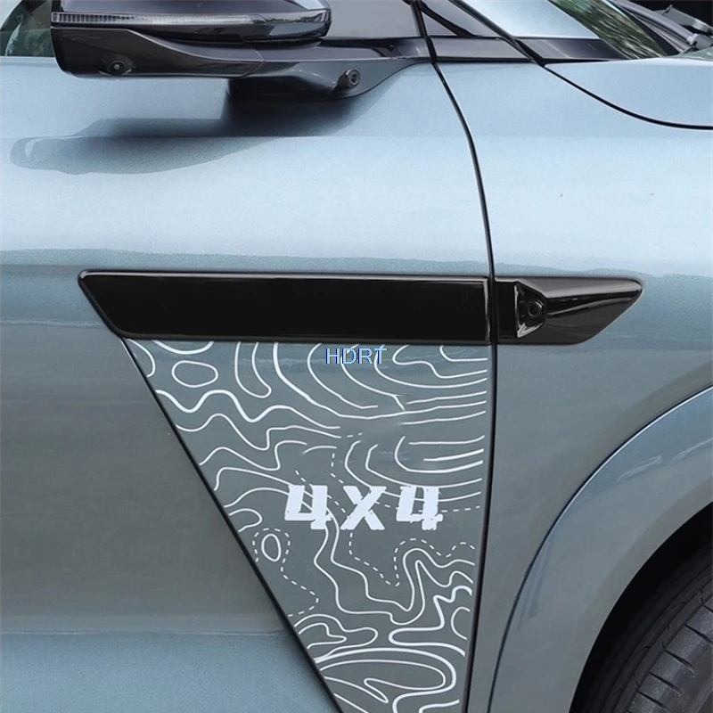 ل BYD سيليون 8/أسد البحر 8/تانغ L 2025 + نمط السيارة الباب الأمامي درابزين لوحة أوراق علامة جانبية ملحقات الكاميرا ملصق خارجي #6