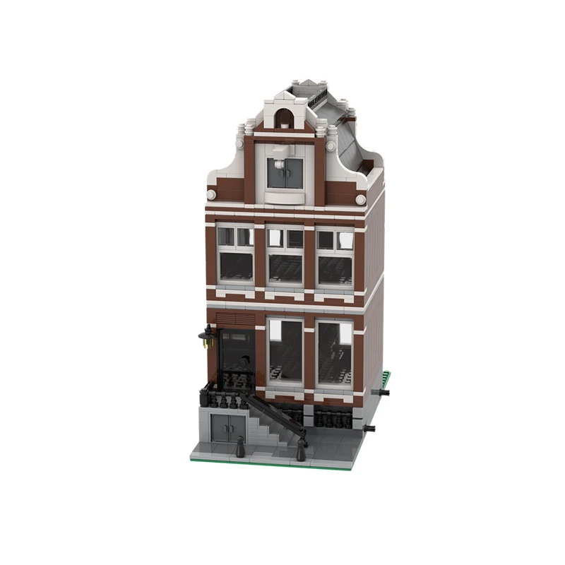 757PCS MOC Canal House Nr 1 DIY 암스테르담 스타일 하우스 Collector's Edition 교육 모델 빌딩 블록 생일 장난감 선물