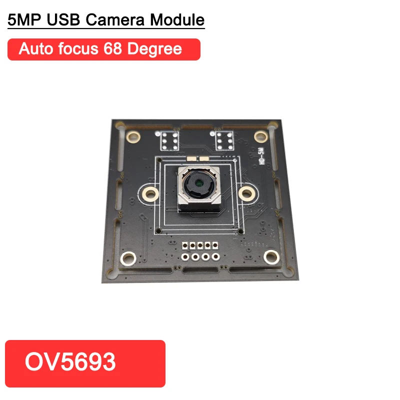 5MP Autofocus Camera Module 2K OV5693 CMOS 68 Degree High Speed 30fps USB UVC OTG Plug and Play For Windows Linux Mac Android